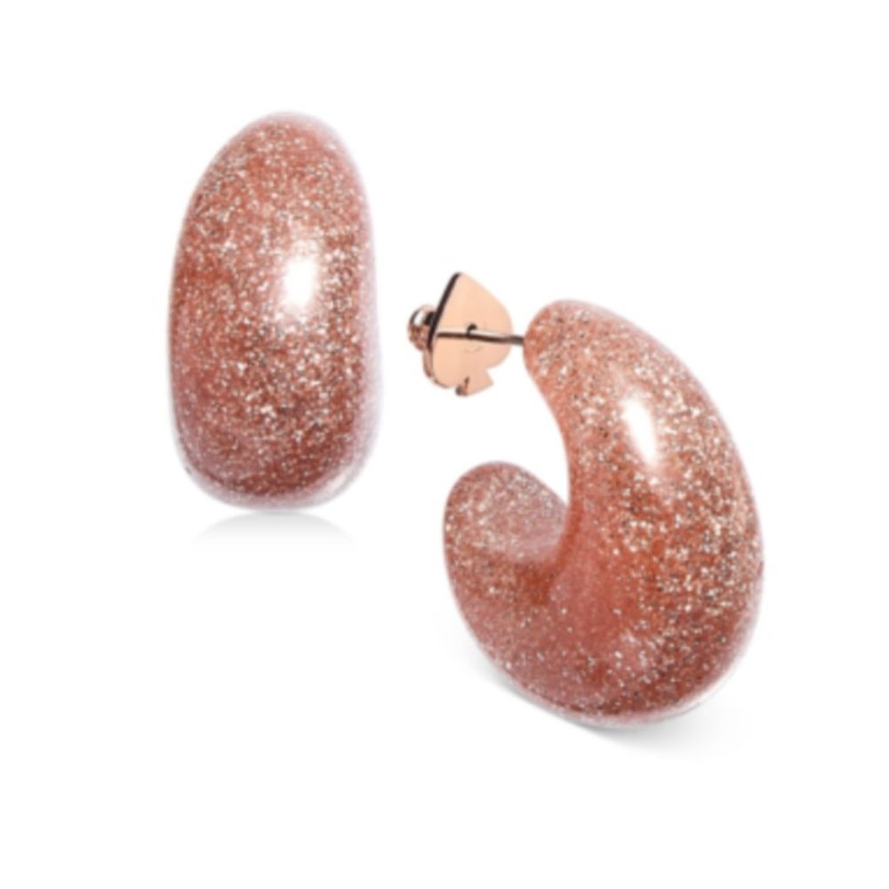 Kate Spade "Adore-ables" Glitter Huggies Rose Gold